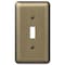 Amerelle Wall Plate, Number of Gangs: 1 Steel, Brushed Brass Finish, Brass 154T - alternate 3